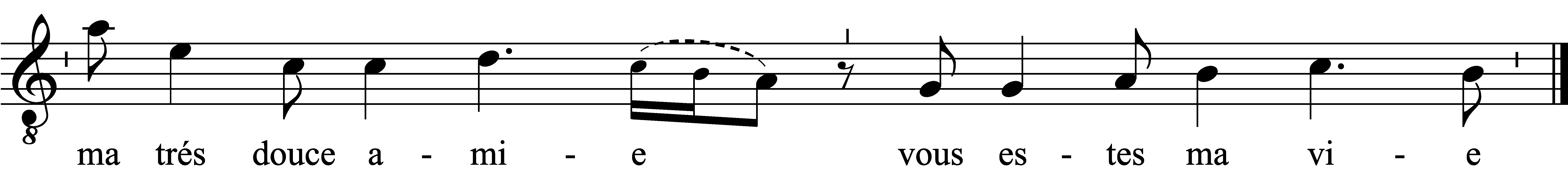 Refrain musical notation
